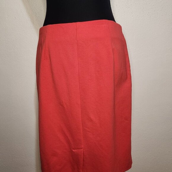 J. Jill Coral Salmon Pink Tailored Pencil Skirt | Women's Size S - Picture 3 of 8